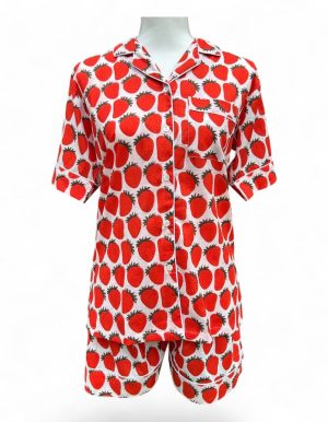 Short-Sleeve Pajama Set Strawberry