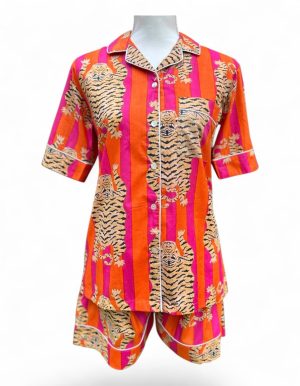 Short-Sleeve Pajama Set Tiger