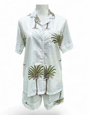 Short-Sleeve Pajama Set Palms