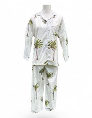 Long-Sleeve Pajama Set Palms